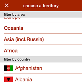 Filter by Territory